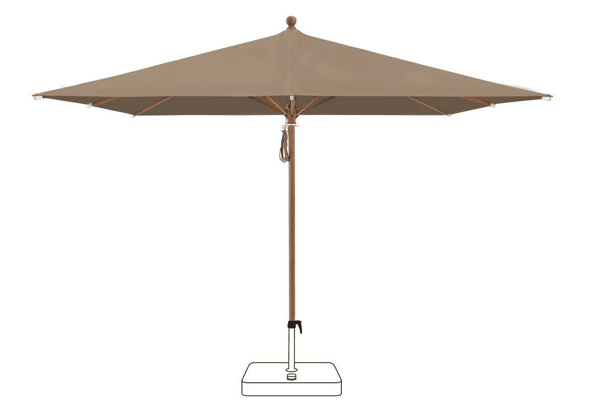 Glatz Parasol PIAZZA carre Cat.5 805 Walnut
