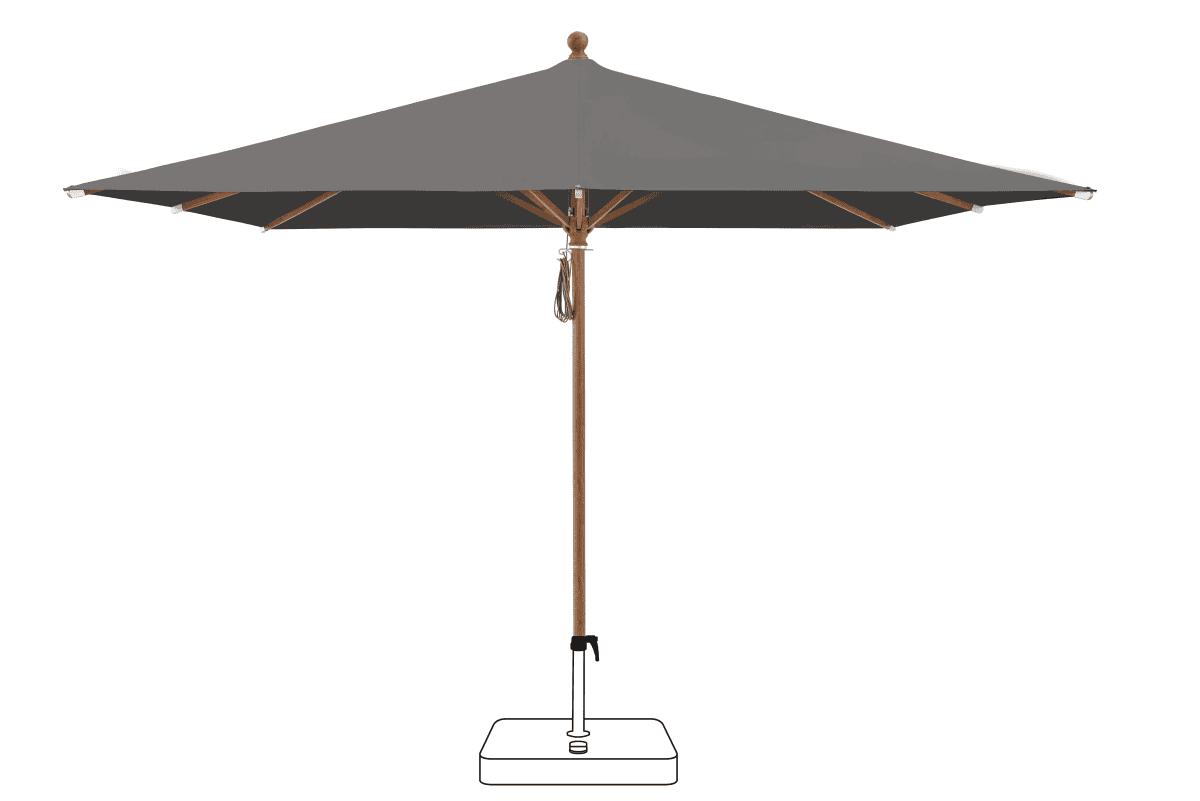 Glatz Parasol PIAZZA carre Cat.5 807 Lava