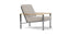 Barlow Tyrie Equinox Gelegentlicher Club Lounge Chair aus gebürstetem Edelstahl mit Kissen