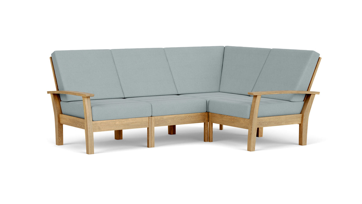 Barlow Tyrie Haven Module lounge d'angle avec coussins Frosty Chine 10025