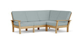 Barlow Tyrie Haven Module lounge d'angle avec coussins Frosty Chine 10025