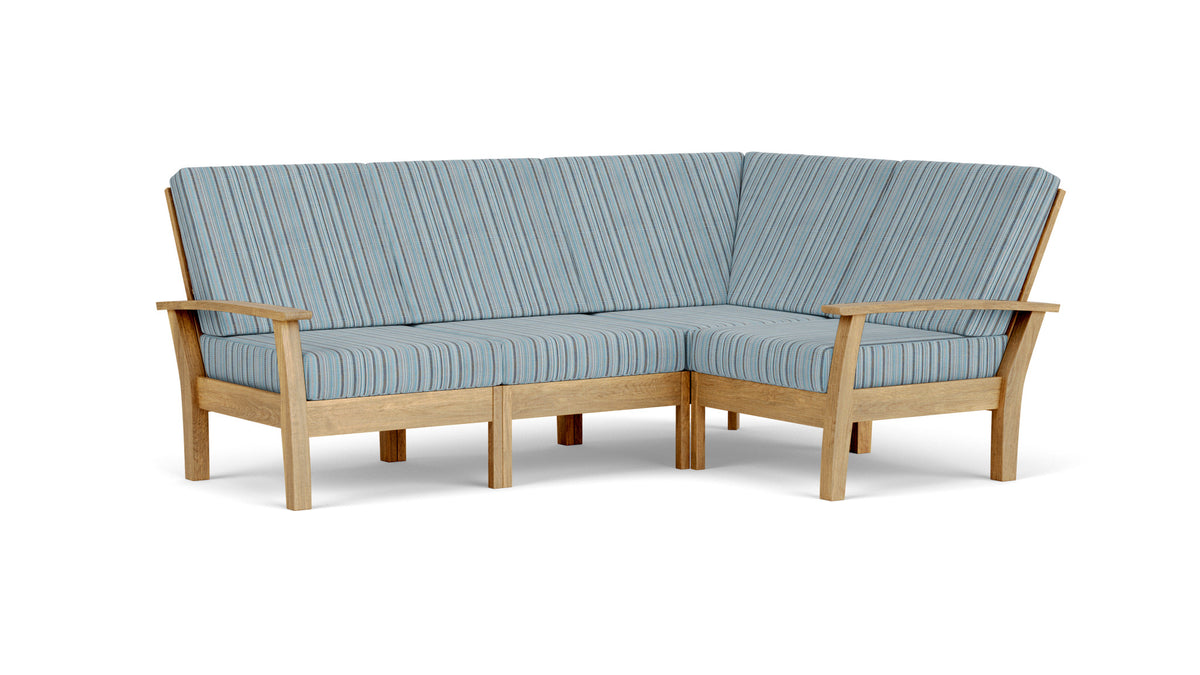 Barlow Tyrie Haven Module lounge d'angle avec coussins Porto Blue Chine 3776