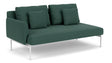 Barlow Tyrie Layout Deep Seating Double Seat - One Arm - avec coussins Armature Arctic White Natte Ivy 10232