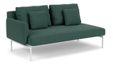 Barlow Tyrie Layout Deep Seating Double Seat - One Arm - avec coussins Armature Arctic White Natte Ivy 10232