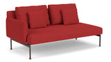 Barlow Tyrie Layout Deep Seating Double Seat - One Arm - avec coussins Armature Forge Grey Paris Red 3728