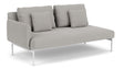 Barlow Tyrie Layout Deep Seating Double Seat - One Arm - avec coussins Armature Arctic White Lead Chine 3756