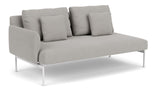Barlow Tyrie Layout Deep Seating Double Seat - One Arm - avec coussins Armature Arctic White Lead Chine 3756
