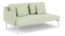 Barlow Tyrie Layout Deep Seating Double Corner Seat + Low Arm - avec coussins