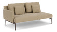 Barlow Tyrie Layout Deep Seating Double Seat - One Arm - avec coussins Armature Forge Grey Heather Beige 5476