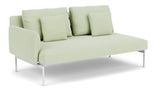 Barlow Tyrie Layout Deep Seating Double Seat - One Arm - avec coussins Armature Arctic White Mint 3967