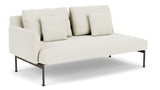 Barlow Tyrie Layout Deep Seating Double Seat - One Arm - avec coussins Armature Forge Grey Marble 3966