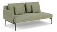 Barlow Tyrie Layout Deep Seating Double Seat - One Arm - avec coussins Armature Forge Grey Canvas Almond 3983