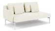 Barlow Tyrie Layout Deep Seating Double Seat - One Arm - avec coussins Armature Arctic White Natural 5404