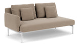 Barlow Tyrie Layout Deep Seating Double Seat - One Arm - avec coussins Armature Arctic White Taupe 3729