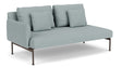 Barlow Tyrie Layout Deep Seating Double Seat - One Arm - avec coussins Armature Forge Grey Frosty Chine 10025