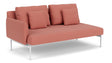 Barlow Tyrie Layout Deep Seating Double Seat - One Arm - avec coussins Armature Arctic White Natte Flamingo 10234