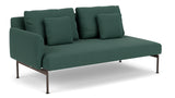 Barlow Tyrie Layout Deep Seating Double Seat - One Arm - avec coussins Armature Forge Grey Natte Ivy 10232