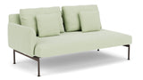 Barlow Tyrie Layout Deep Seating Double Seat - One Arm - avec coussins Armature Forge Grey Mint 3967