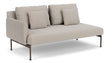 Barlow Tyrie Layout Deep Seating Double Seat - One Arm - avec coussins Armature Forge Grey Chalk 10152