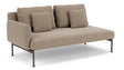 Barlow Tyrie Layout Deep Seating Double Seat - One Arm - avec coussins Armature Forge Grey Taupe 3729