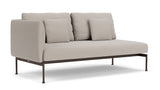 Barlow Tyrie Layout Deep Seating Double Seat - One High Arm Layout Double Seat - One High Arm - with cushions