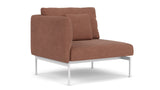 Barlow Tyrie Layout Deep Seating Single Seat - One High Arm - avec coussins Armature Arctic White Heritage Rust 18021