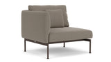 Barlow Tyrie Layout Deep Seating Single Seat - One High Arm - avec coussins Armature Forge Grey Carbon Beige 10065
