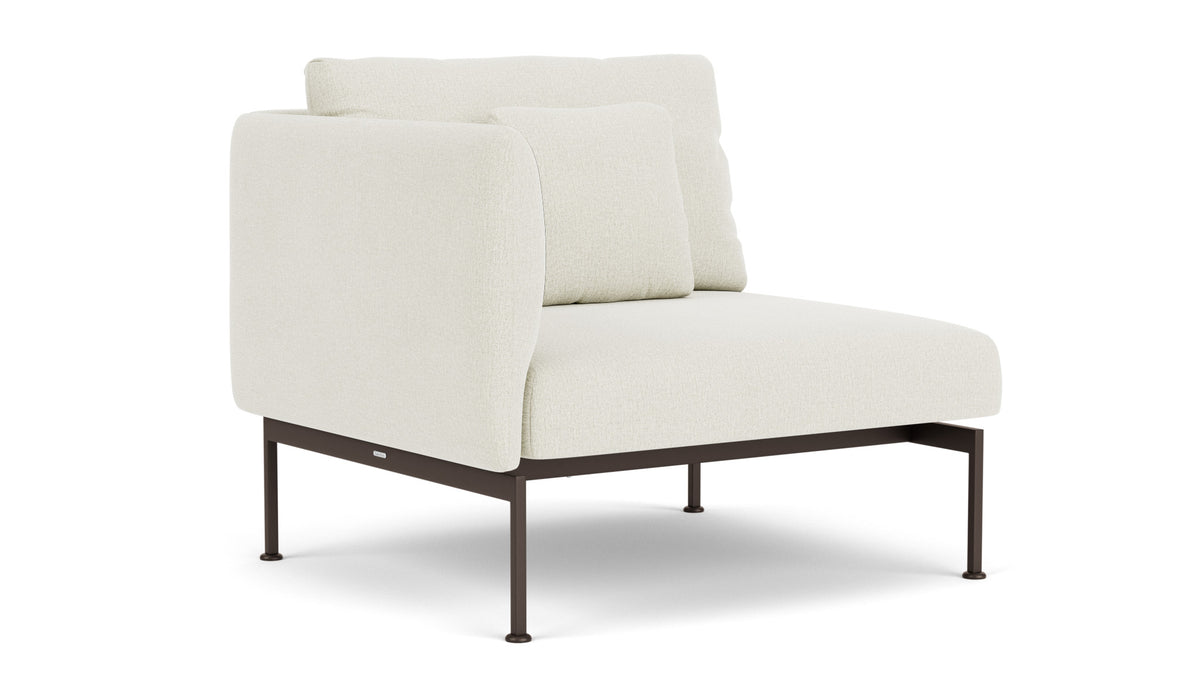 Barlow Tyrie Layout Deep Seating Single Seat - One High Arm - avec coussins Armature Forge Grey Marble 3966