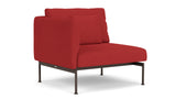 Barlow Tyrie Layout Deep Seating Single Seat - One High Arm - avec coussins Armature Forge Grey Paris Red 3728