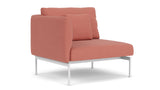 Barlow Tyrie Layout Deep Seating Single Seat - One High Arm - avec coussins Armature Arctic White Natte Flamingo 10234