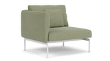 Barlow Tyrie Layout Deep Seating Single Seat - One High Arm - avec coussins Armature Arctic White Canvas Almond 3983