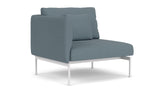 Barlow Tyrie Layout Deep Seating Single Seat - One High Arm - avec coussins Armature Arctic White Carbon Sky 10064