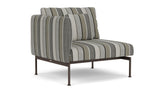 Barlow Tyrie Layout Deep Seating Single Seat - One High Arm - avec coussins Armature Forge Grey Quadri Grey 3778