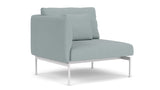 Barlow Tyrie Layout Deep Seating Single Seat - One High Arm - avec coussins Armature Arctic White Frosty Chine 10025