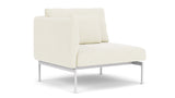 Barlow Tyrie Layout Deep Seating Single Seat - One High Arm - avec coussins Armature Arctic White Natural 5404
