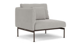 Barlow Tyrie Layout Deep Seating Single Seat - One High Arm - avec coussins Armature Forge Grey Lead Chine 3756