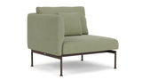 Barlow Tyrie Layout Deep Seating Single Seat - One High Arm - avec coussins Armature Forge Grey Canvas Almond 3983