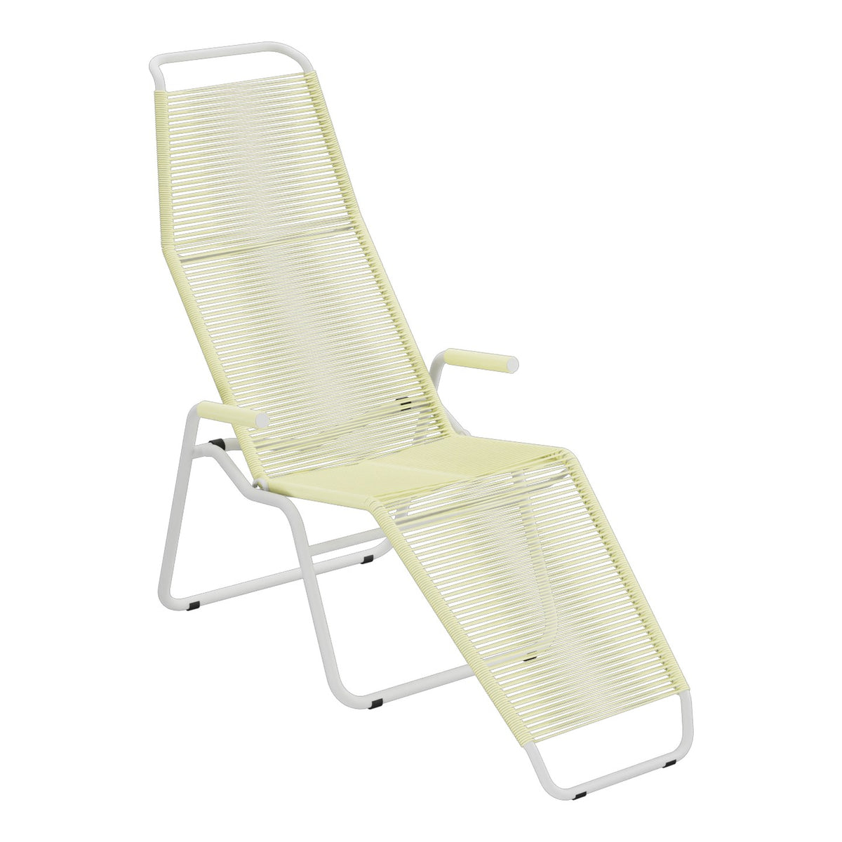 Schaffner Brissago Chaise longue Spaghetti – Jaune Buis 18 / Gris Argent 78