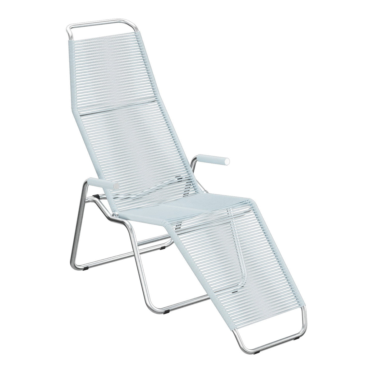 Schaffner Brissago Chaise longue Spaghetti – Bleu Pastel 51 / Galvanisé à chaud 02
