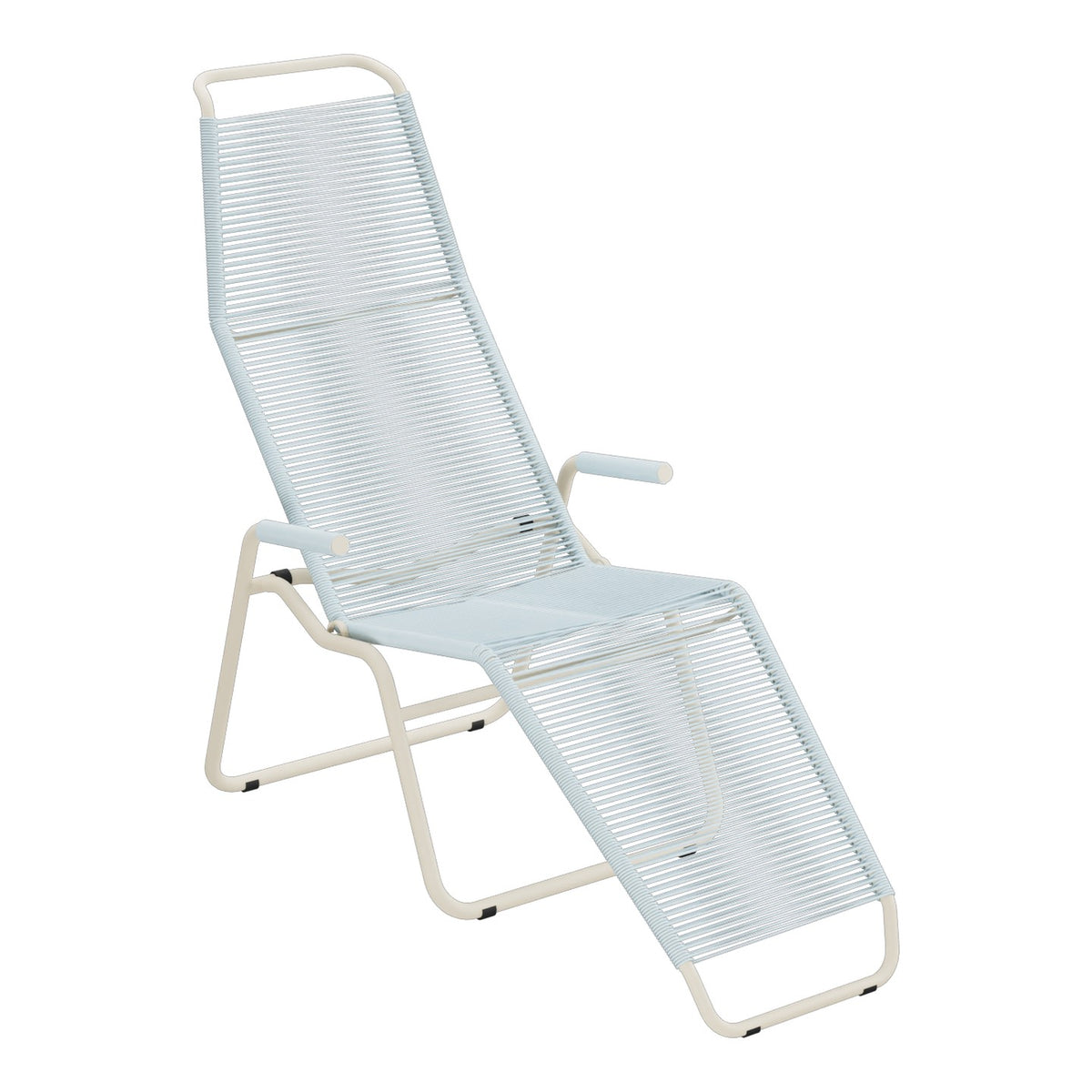 Schaffner Brissago Chaise longue Spaghetti – Bleu Pastel 51 / Sable Pastel 15