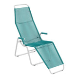 Schaffner Brissago Chaise longue Spaghetti – Bleu Kali 56 / Gris Argent 78