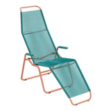 Schaffner Brissago Chaise longue Spaghetti – Bleu Kali 56 / Terracotta 84