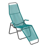 Schaffner Brissago Chaise longue Spaghetti – Bleu Kali 56 / Noir 91
