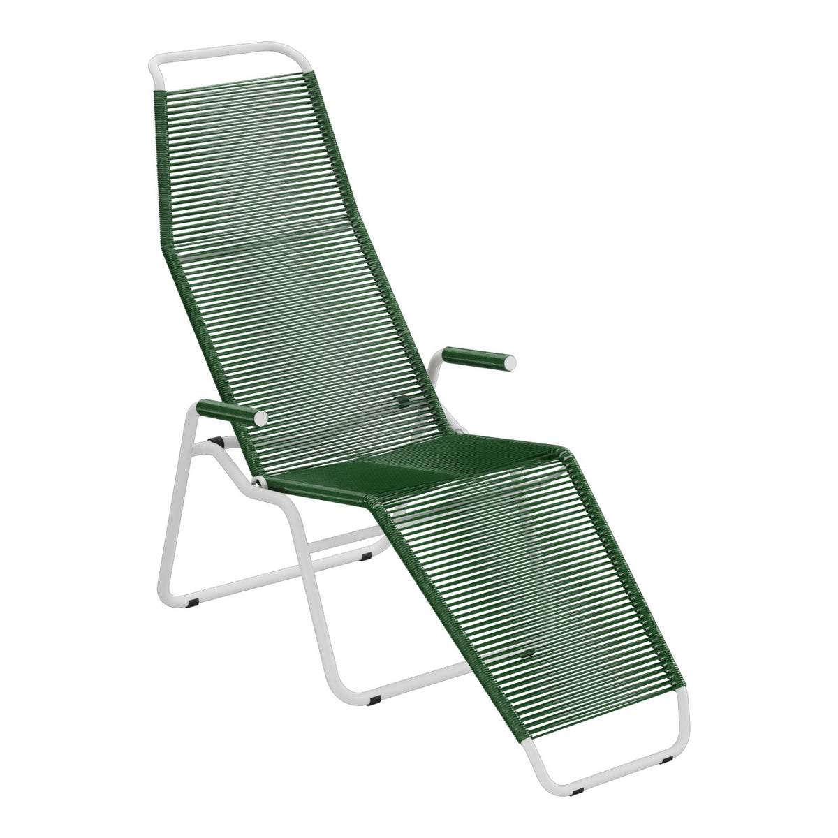 Schaffner Brissago Chaise longue Spaghetti – Vert Sapin 66 / Gris Argent 78