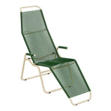 Schaffner Brissago Chaise longue Spaghetti – Vert Sapin 66 / Marron Pastel 83