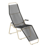 Schaffner Brissago Chaise longue Spaghetti – Anthracite 77 / Marron Pastel 83