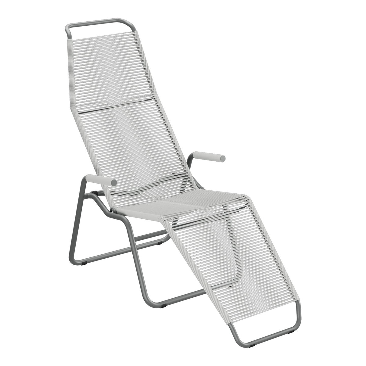 Schaffner Brissago Chaise longue Spaghetti – Gris Argent 78 / Graphite 73