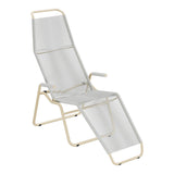 Schaffner Brissago Chaise longue Spaghetti – Gris Argent 78 / Marron Pastel 83