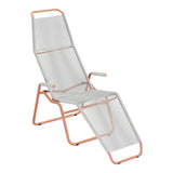 Schaffner Brissago Chaise longue Spaghetti – Gris Argent 78 / Terracotta 84