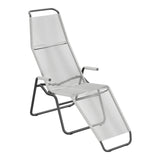 Schaffner Brissago Chaise longue Spaghetti – Gris Argent 78 / Noir 91